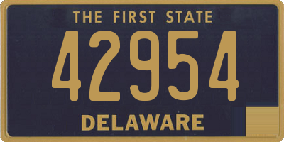 DE license plate 42954