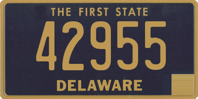 DE license plate 42955