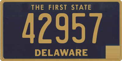 DE license plate 42957