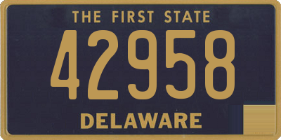 DE license plate 42958