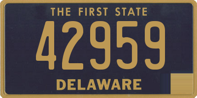 DE license plate 42959