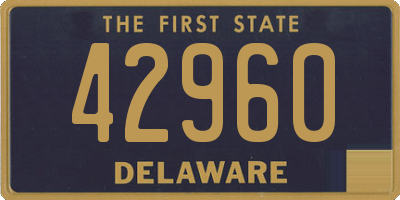 DE license plate 42960