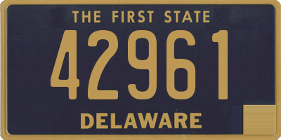 DE license plate 42961