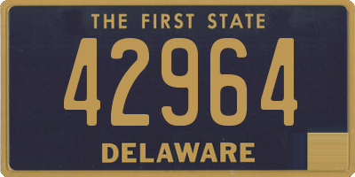 DE license plate 42964