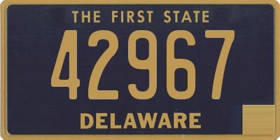 DE license plate 42967