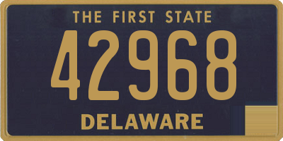 DE license plate 42968