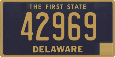 DE license plate 42969