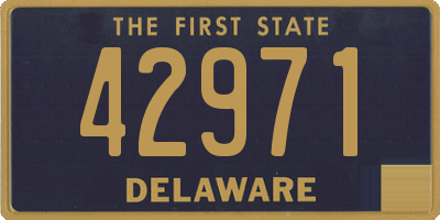 DE license plate 42971
