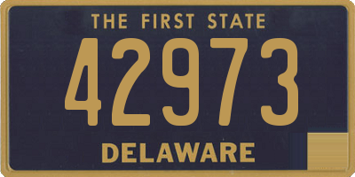 DE license plate 42973