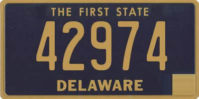 DE license plate 42974