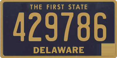 DE license plate 429786