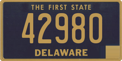 DE license plate 42980