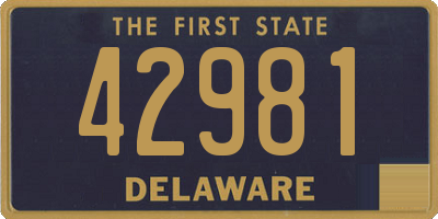 DE license plate 42981