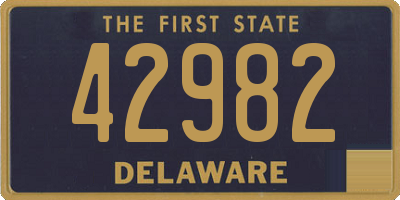 DE license plate 42982