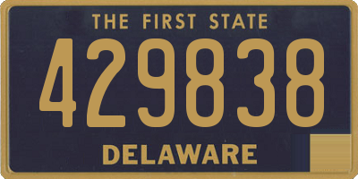 DE license plate 429838