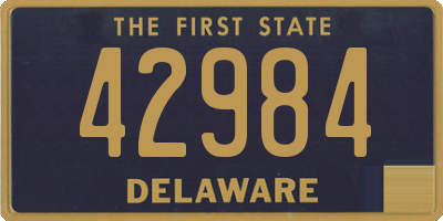 DE license plate 42984