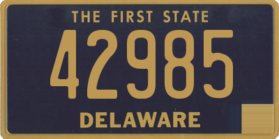 DE license plate 42985