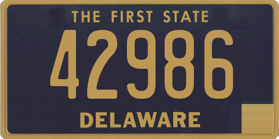 DE license plate 42986
