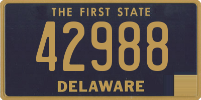 DE license plate 42988