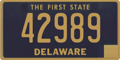 DE license plate 42989