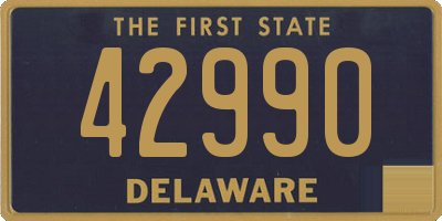 DE license plate 42990