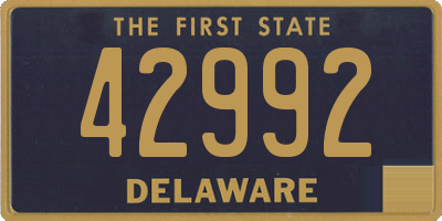 DE license plate 42992