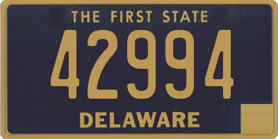 DE license plate 42994