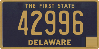 DE license plate 42996