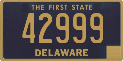 DE license plate 42999