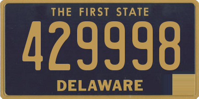 DE license plate 429998