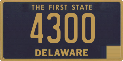 DE license plate 4300