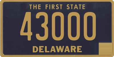 DE license plate 43000