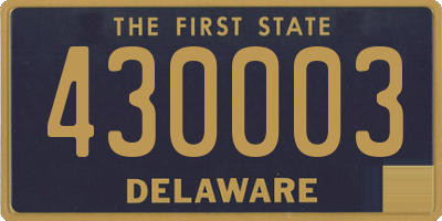 DE license plate 430003