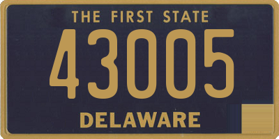 DE license plate 43005