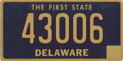 DE license plate 43006