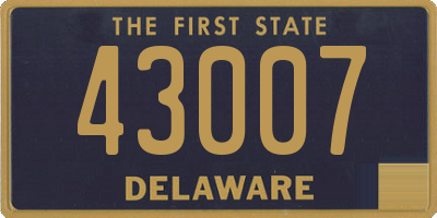 DE license plate 43007