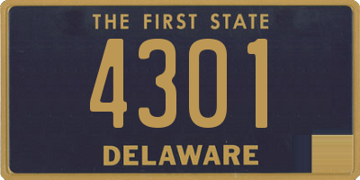 DE license plate 4301