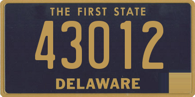 DE license plate 43012