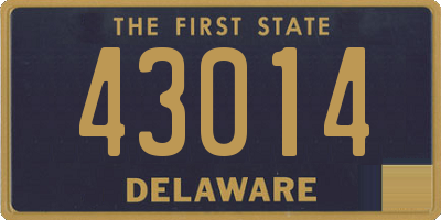 DE license plate 43014