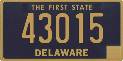 DE license plate 43015