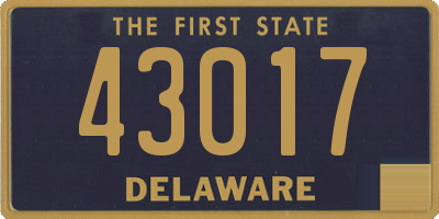 DE license plate 43017