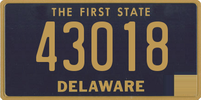 DE license plate 43018