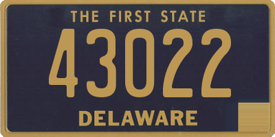 DE license plate 43022