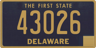 DE license plate 43026