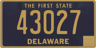 DE license plate 43027