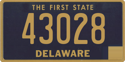 DE license plate 43028