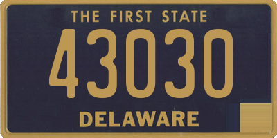 DE license plate 43030