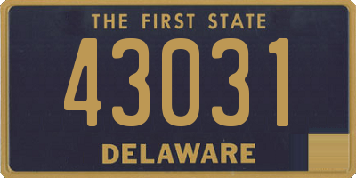 DE license plate 43031