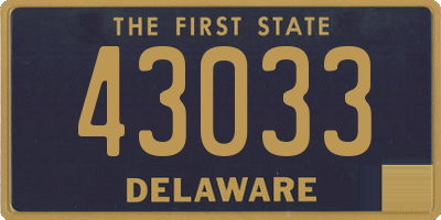 DE license plate 43033