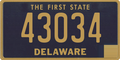 DE license plate 43034